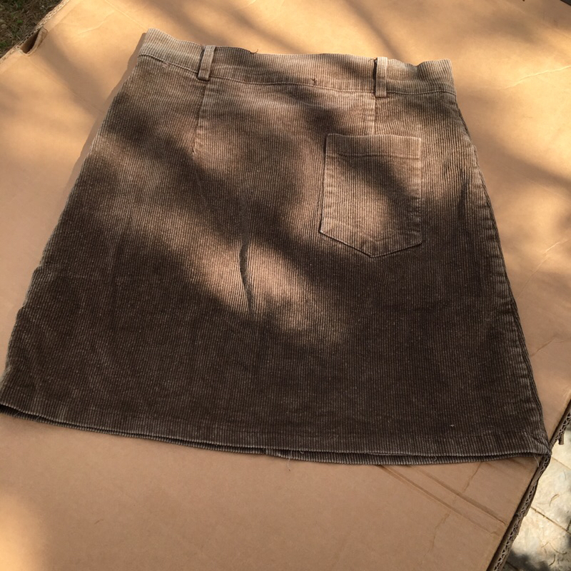 [M] Chân váy nhung tăm NoBrand corduroy skirt