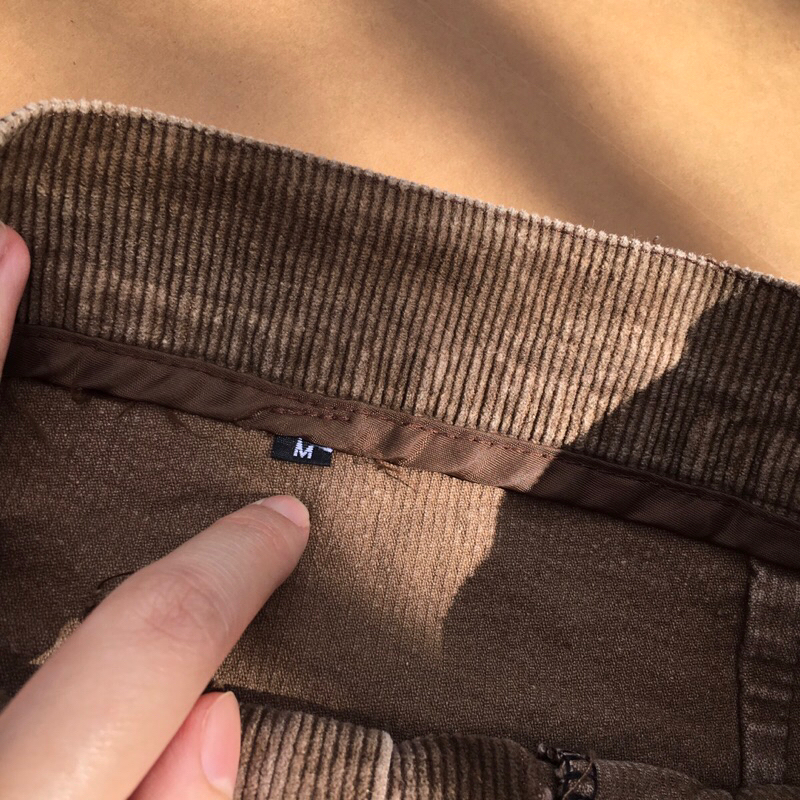 Chân váy nhung tăm NoBrand corduroy skirt