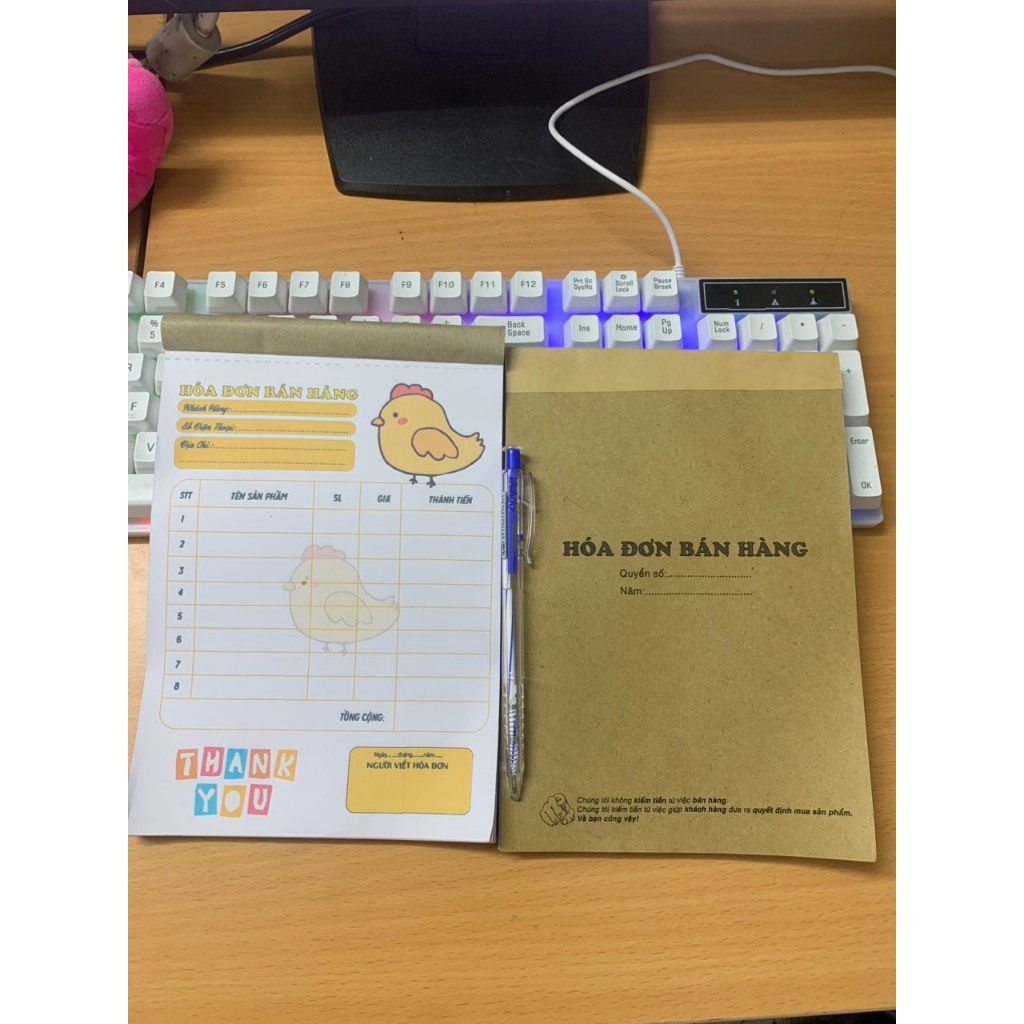 Hóa Đơn Bán Hàng CUTE A5  1,2 Liên