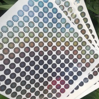 Tem chống giả hologram 7 màu combo 1.000c 1cm tròn