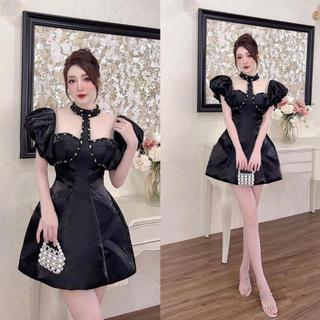 ĐẦM TAY PHỒNG CỔ CHOCKER KẾT ĐÁ