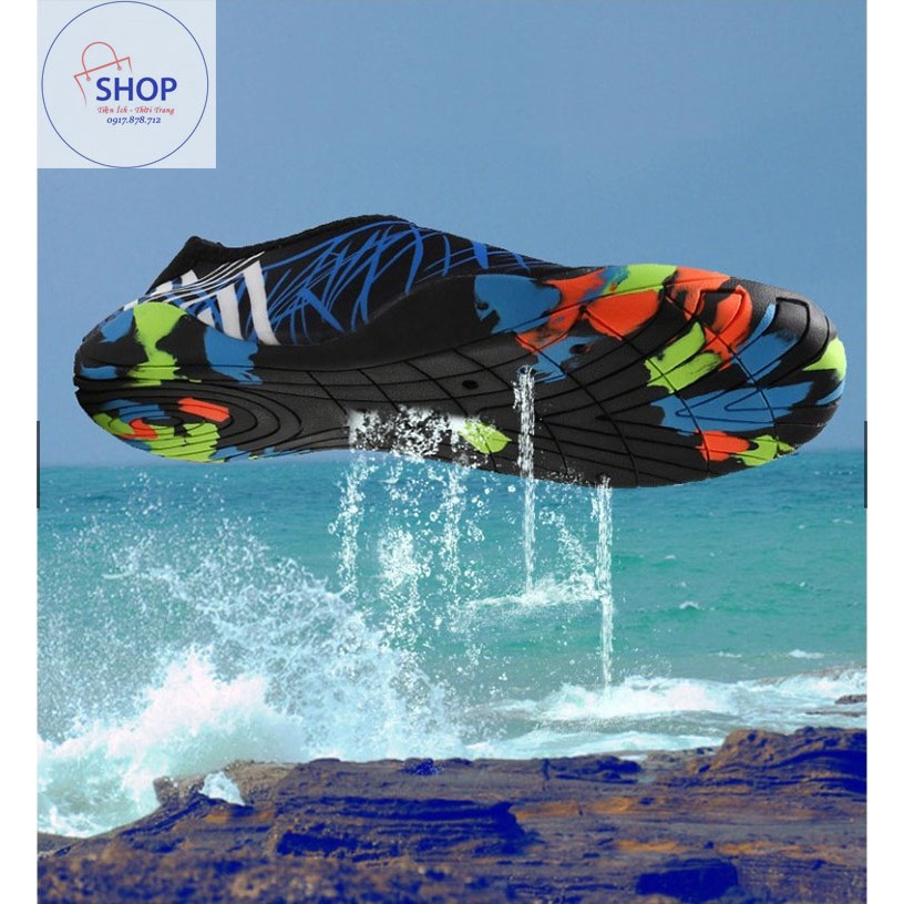 Giày lội nước nhanh chóng và mau khô,Giày đi biển, đi bơi chống trơn trượt, vật sắc nhọn đâm vào chân đủ