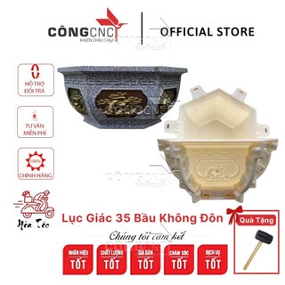 Khuôn Chậu ABS, Lục Giác 35 Cây Tùng - Không Chân Đôn