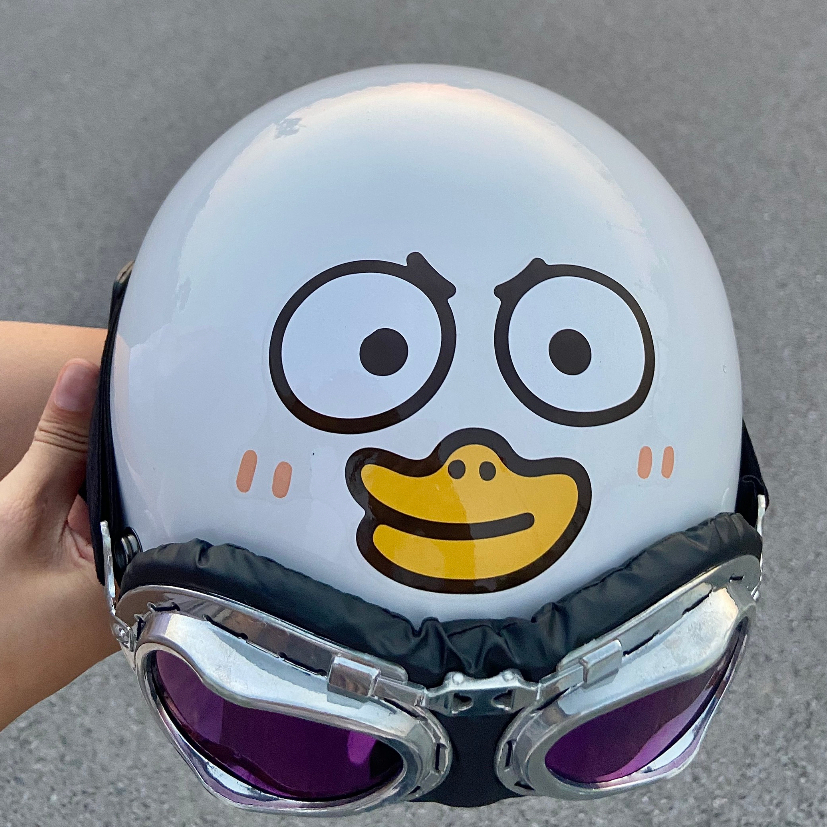 Mũ Bảo Hiểm Nửa Đầu 1/2 Vihako Nhiều Màu, Siêu Cute Có Kèm Kính Phi Công Dành Cho Nam Nữ Học Sinh