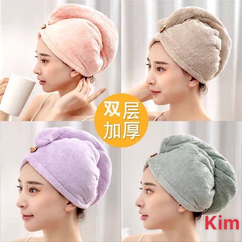 Khăn quấn ủ tóc làm tóc khô siêu nhanh siêu thấm