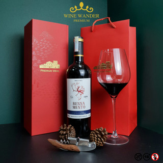 Hộp quà tặng Hồng Thịnh rượu vang Ý Renna Mento Primitivo
