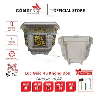 Khuôn Chậu Cảnh ABS Lục Giác 45 Sen -Phúc Lộc Thọ - Tết tài lộc- cá chép tài lộc  không kèm chân- LG45PLT