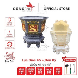 Khuôn Chậu Cảnh ABS Lục Giác 45 Khuôn Chân Đôn Kỷ 45 - LG45HSDK