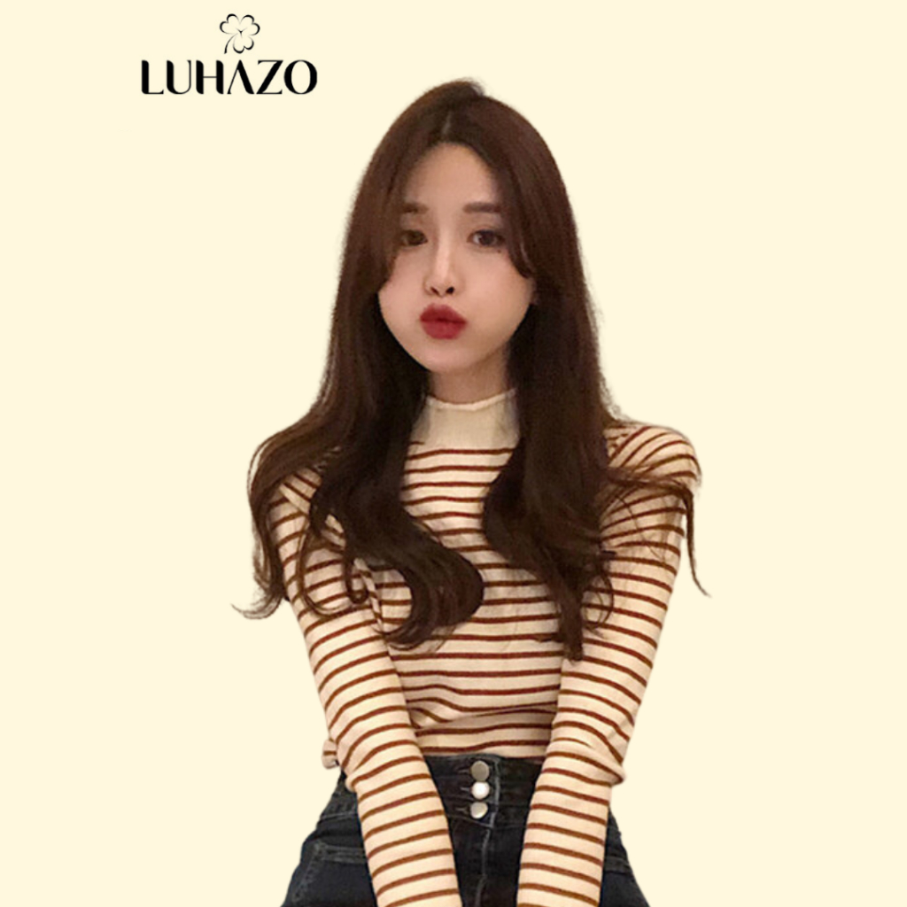 Áo Len nữ LUHAZO Cổ Cao 3P Hàn Quốc Sang Chảnh co giãn ấm áp Dễ Mix Đồ Siêu Xịn Đẹp M120 N-29