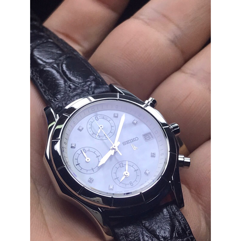 ⌚Đồng hồ Si Nam 7 kim hiệu SeiKo Lk Mặt khảm trai. Made in Japan🇯🇵. Hàng đã qua sử dụng