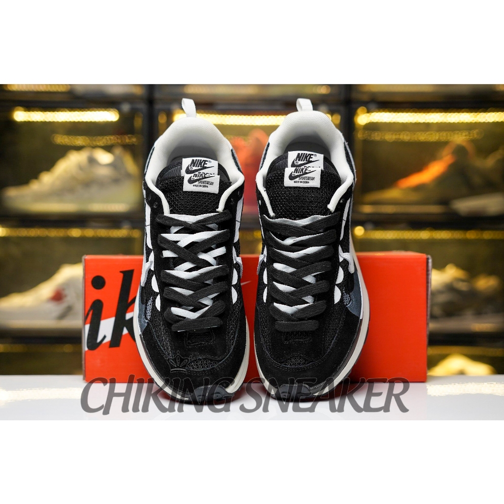 Giày Sneaker Nike Sacai x VaporWaffle 'Black White' Siêu Cấp