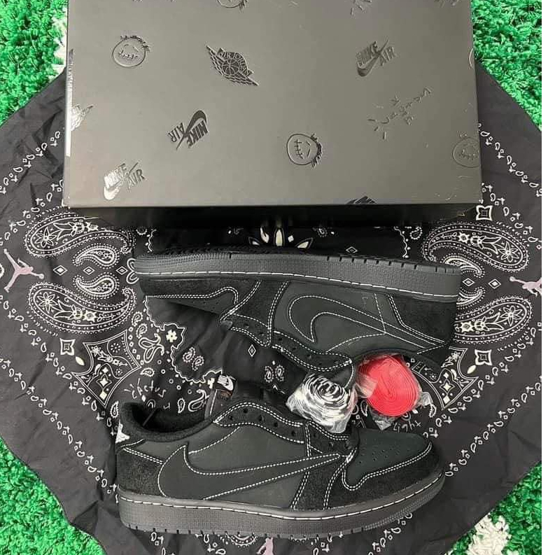 Giày Travis Scott x Air Jordan 1 Low OG SP ‘Black Phantom’ DM7866-001 - High Quality FULLBOX