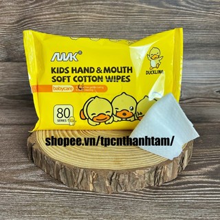  Khăn giấy ướt con vịt, con ong 80 tờ (Đóng gói siêu chắc chắn)