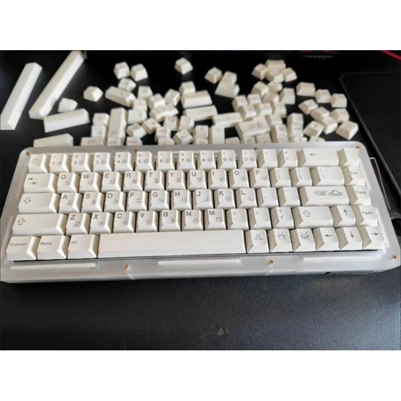 Bộ keycap vũ trụ SPACE MOONMAN không gian cho bàn phím cơ chất liệu PBT