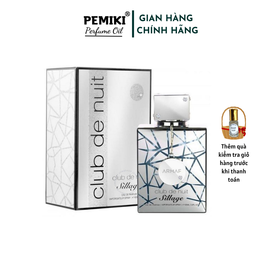 Nước hoa nam Armaf Club De Nuit Sillage 105ml EDP nước hoa nam tính năng động - PEMIKI Store