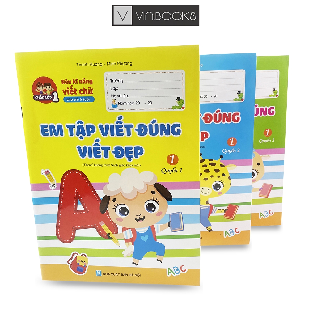 Sách - Bé Tập Viết Đúng Viết Đẹp ( Combo 3 Quyển ) - Luyện Viết Cho Bé.