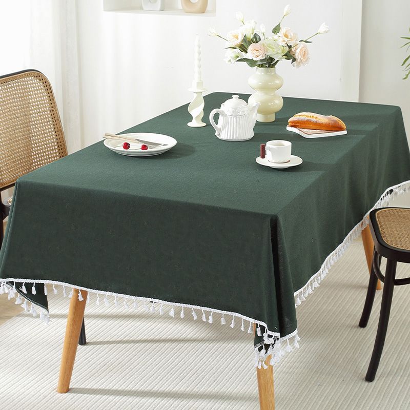 Khăn canvas vải thô trải bàn màu trơn chất dày dặn, Vải trang trí trải thảm picnic