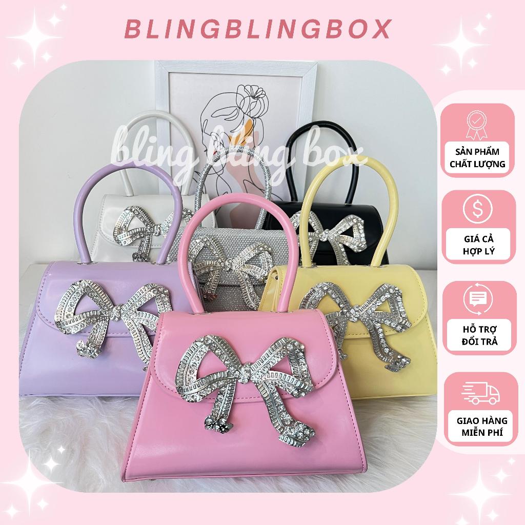 Túi xách nữ cao cấp Blingbilngbox túi xách nữ da bóng màu sắc pastal đường may sắc nét, tinh tế, thời trang hợp đi chơi