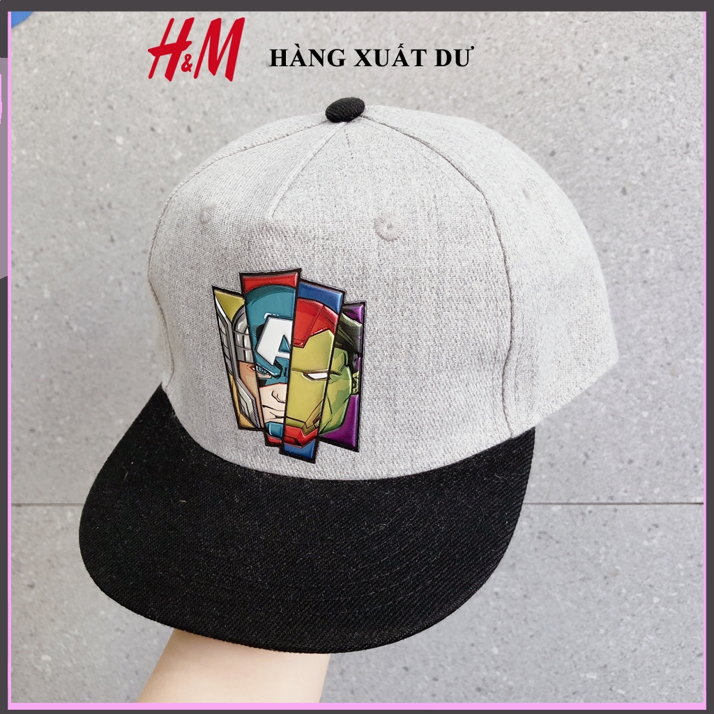 Mũ HM cho bé in hình các nhân vật marvel size 2-4 tuổi