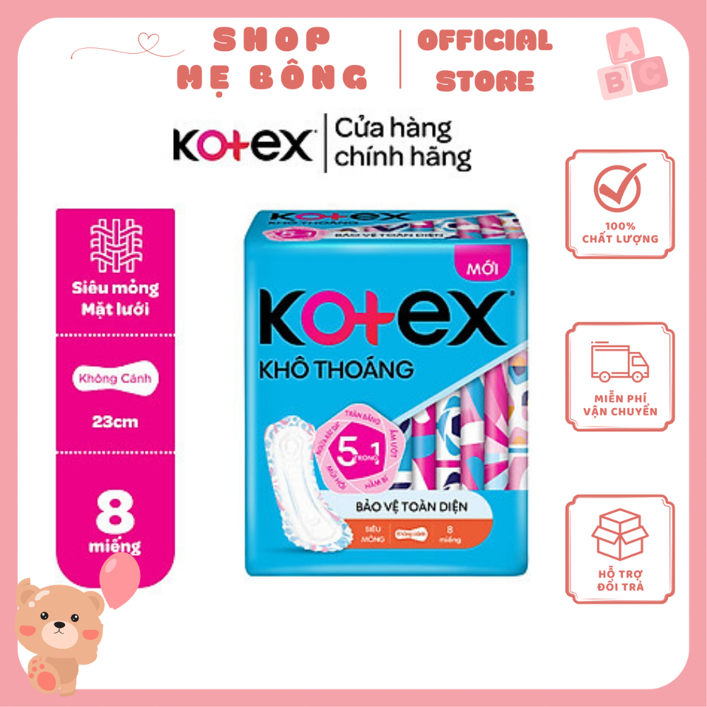 Băng vệ sinh Kotex khô thoáng mới,siêu mỏng không cánh
