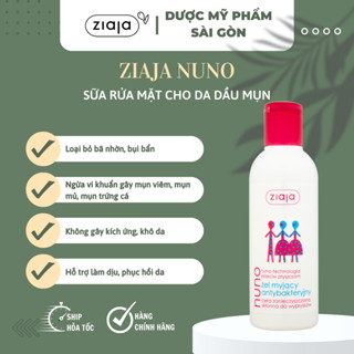  Sữa Rửa Mặt Cho Da Dầu Mụn Ziaja Nuno 200ml 