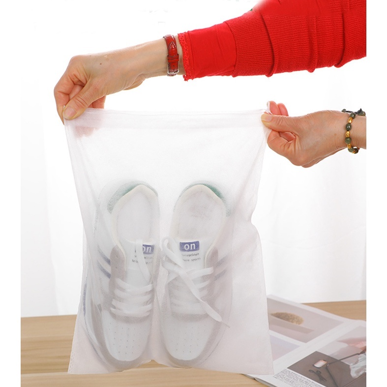 Túi đựng giày dép du lịch chống bẩn tiện lợi,có dây rút size lớn cao cấp