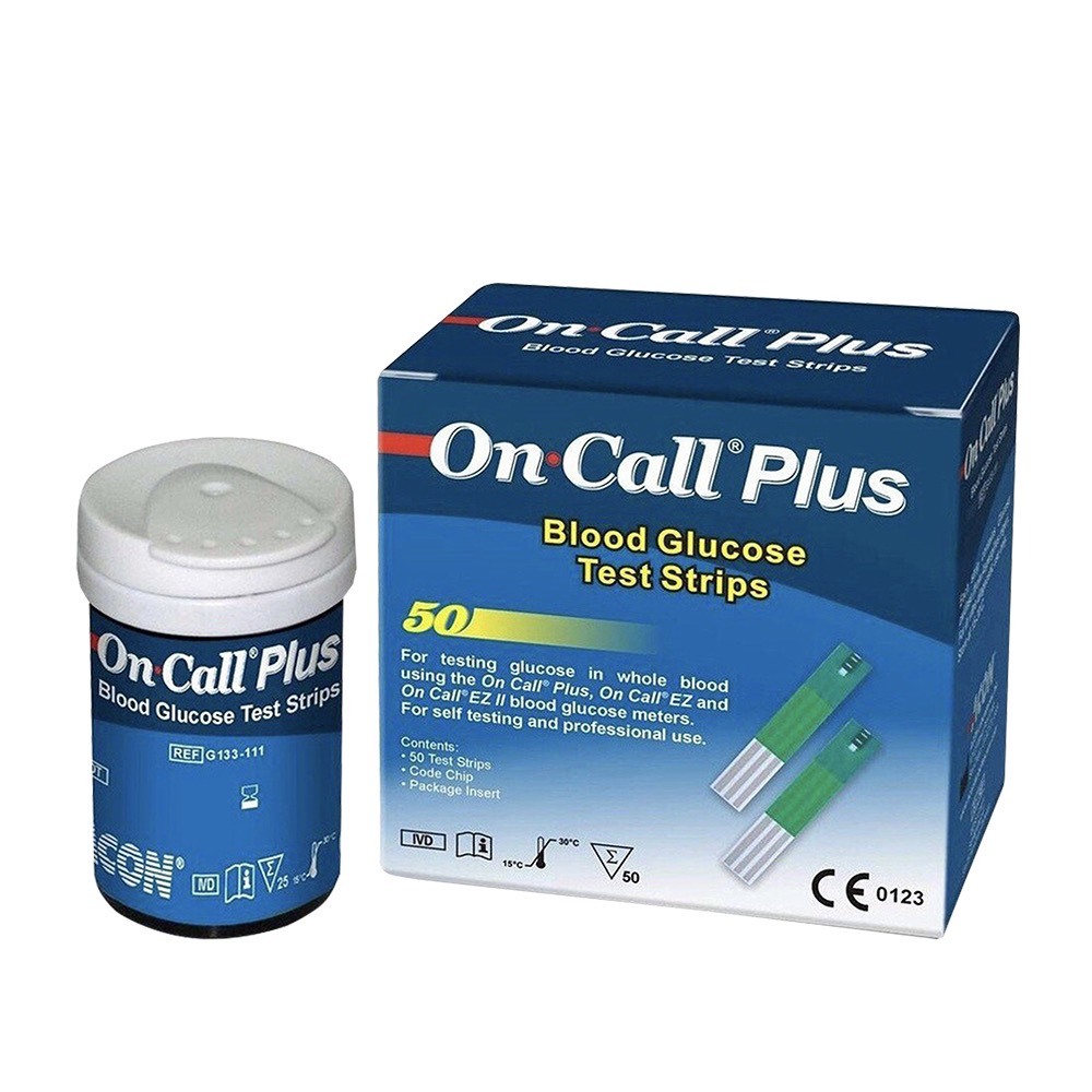 Que thử đường huyết ACON On Call Plus, On Call EZ II - Hộp 50 que - vỉ 25 que