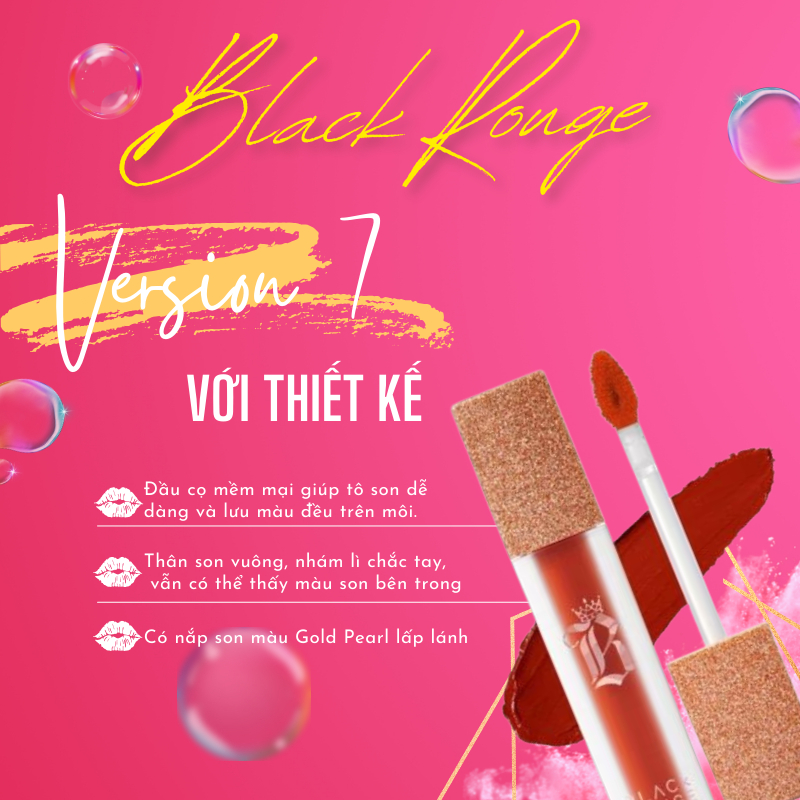 Son kem lì B.LACK R.OUGE Air Fit Velvet Tint Ver 7  lâu trôi - Alita.net