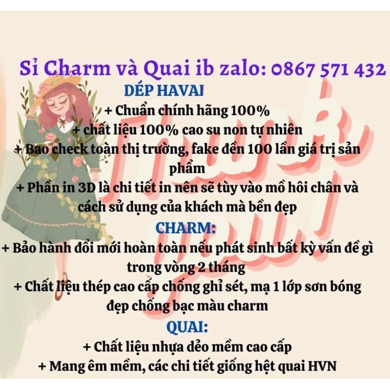 Charm Gắn Dép Tông Nam HVN