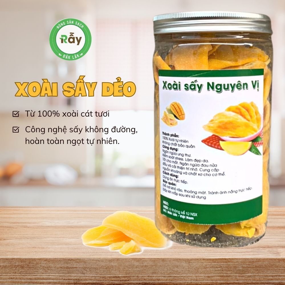 Xoài sấy dẻo từ 100% xoài tươi sấy công nghệ cao, vị chua ngọt tự nhiên - món ăn vặt siêu ngon phải thử