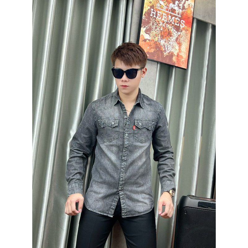 Áo sơ mi bò nam- dài tay 2023