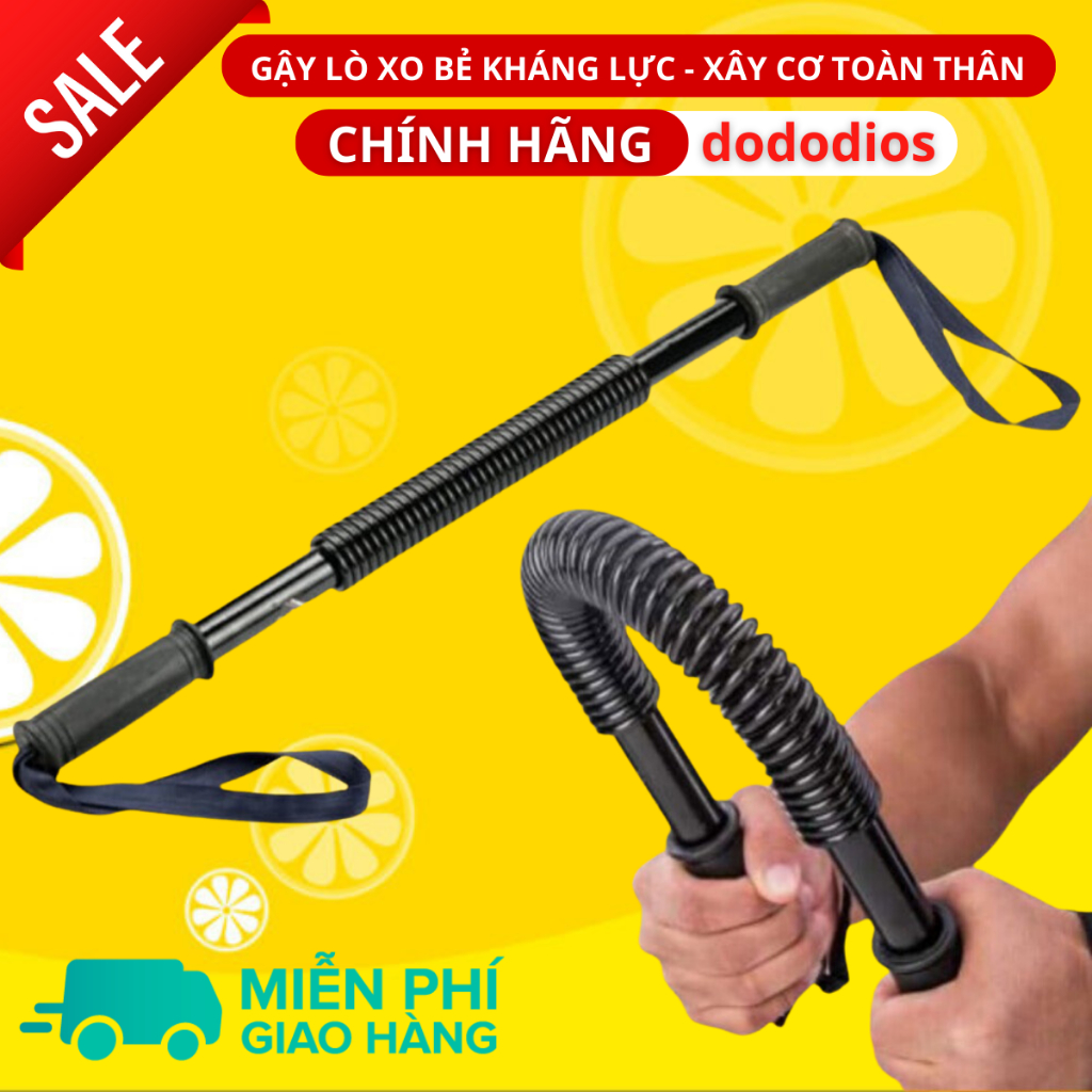 Gậy lò xo 10kg cho bé trẻ em LOẠI NẶNG tập cơ tay và thể dục tại nhà - Chính hãng dododios