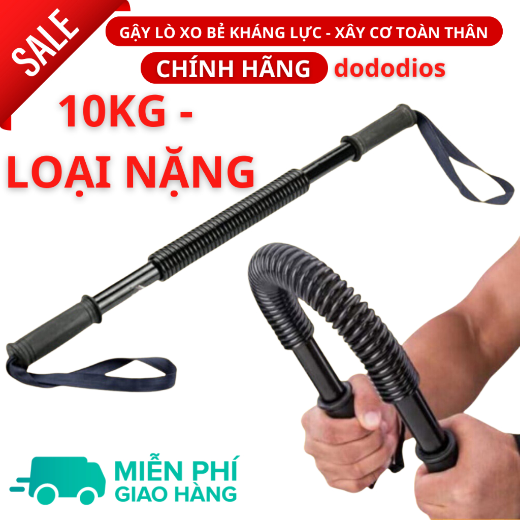 Thanh lò xo 10kg tập bẻ cơ tay tại nhà- Chính hãng dododios