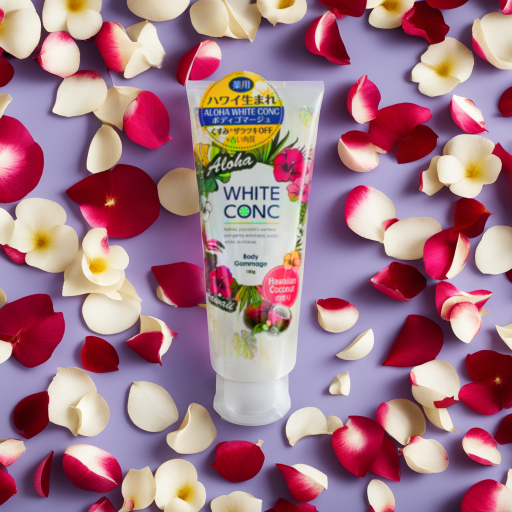 Tẩy tế bào chết trắng da body White Conc Aloha 180g
