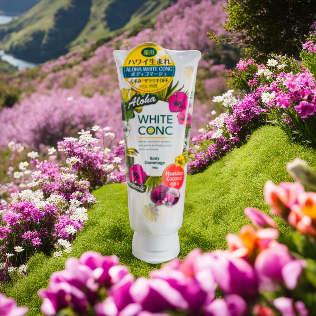Tẩy tế bào chết trắng da body White Conc Aloha 180g