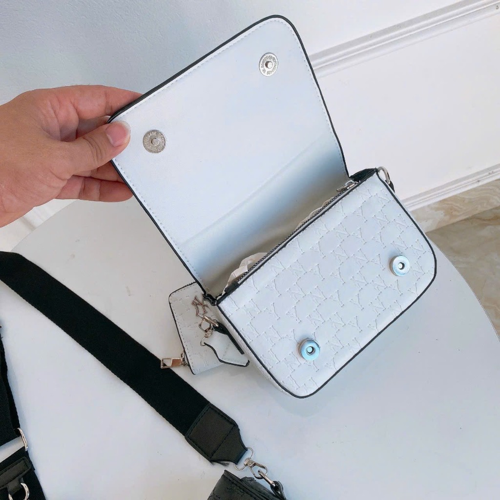 Túi kẹp nách nữ MLB phong cách Hàn Quốc dáng hộp Full box Bill- Túi xách nữ Yumio hàng cao cấp nhập Trung mã YMT11