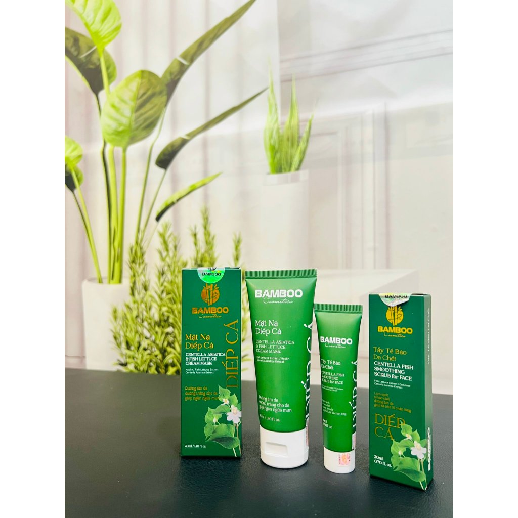 COMBO MẶT NẠ VÀ TAY TE BAO DA MẶT DIẾP CÁ & RAU MÁ