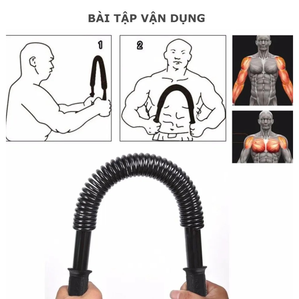 Thanh lò xo 10kg tập bẻ cơ tay tại nhà- Chính hãng dododios