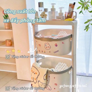 Ins phòng tắm xe đẩy phòng tắm giỏ đựng quần áo bẩn sàn nhà vệ sinh giá di động giỏ đựng đồ hộ gia đình hiện vật