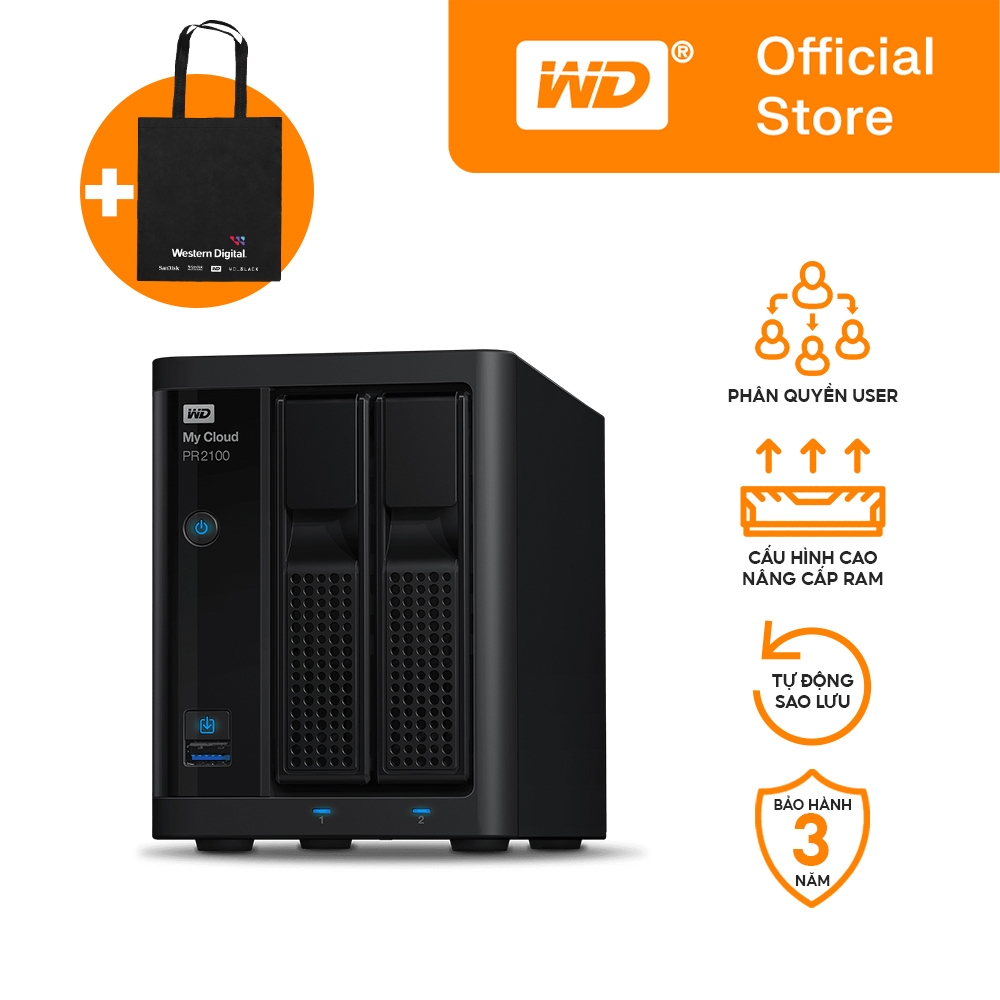 Ổ Cứng Mạng Western Digital My Cloud PR2100 0TB | 4TB | 8TB | 12TB | 16TB Chính Hãng - Bảo Hành 3 Năm Chính Hãng