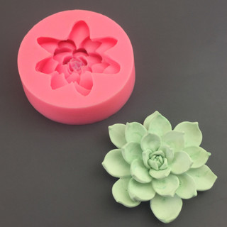 HCM - Khuôn Silicon Hoa Sen Đá 4D Dễ Thương CAKESHOP