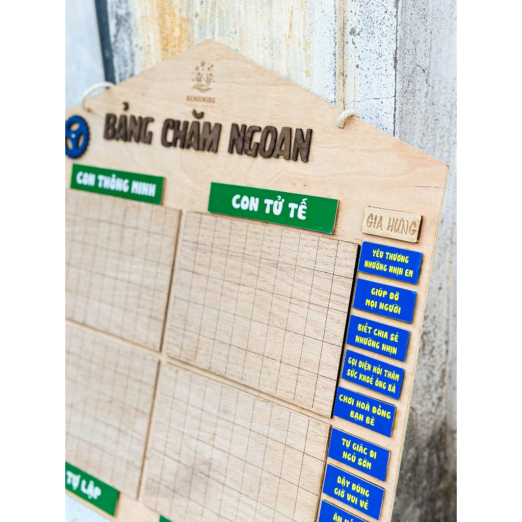 Khắc Tên Riêng Cho Bé Bảng Chăm Ngoan Bảng Bận Rộn Busy Board Bằng Gỗ Benrikids