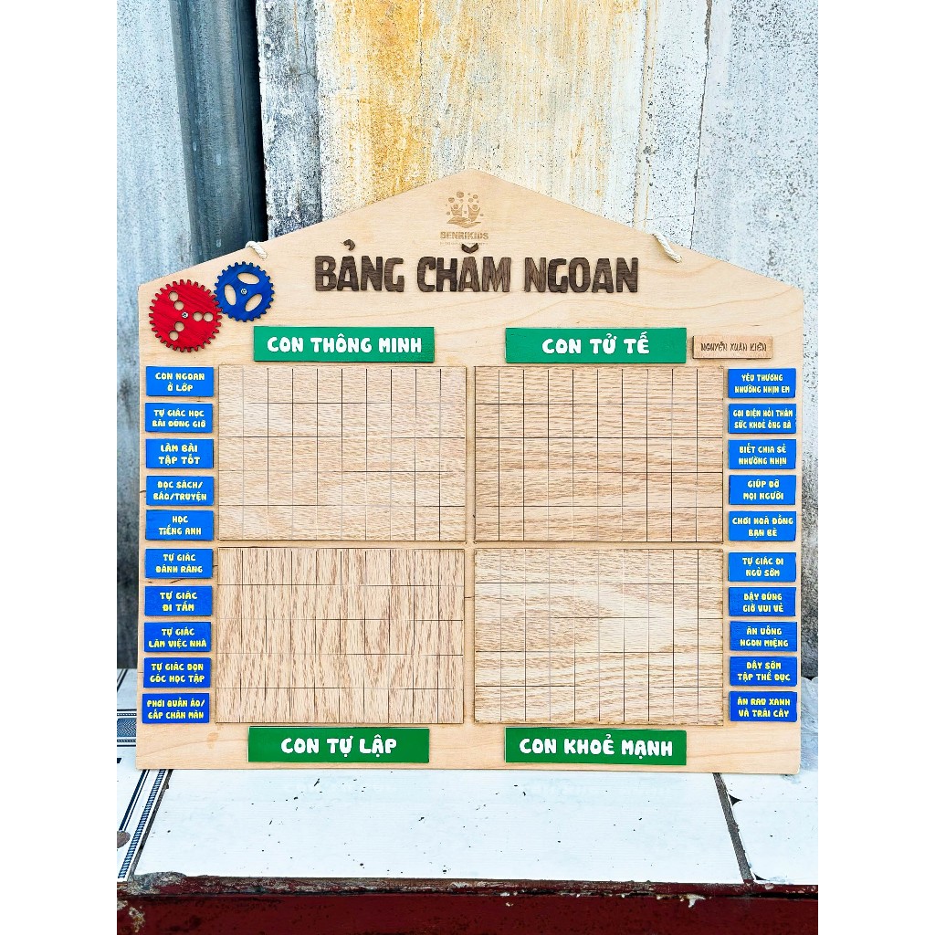 Khắc Tên Riêng Cho Bé Bảng Chăm Ngoan Bảng Bận Rộn Busy Board Bằng Gỗ Benrikids