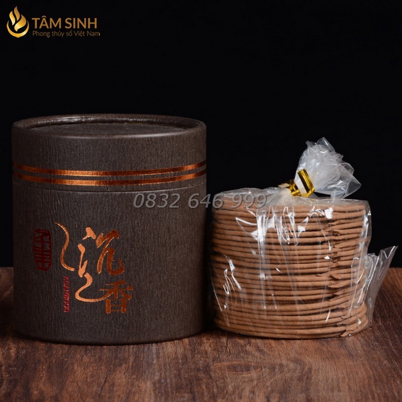 Hộp 48 khoanh Nhang trầm vòng mùi trầm hương thơm đặc biệt - tặng cắm hương