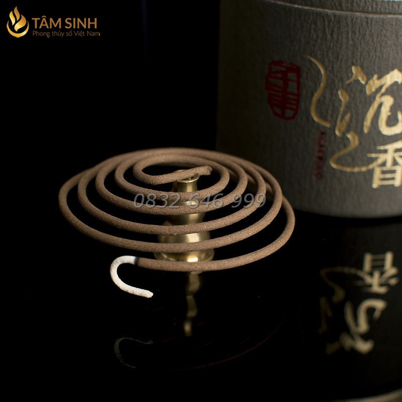Hộp 48 khoanh Nhang trầm vòng mùi trầm hương thơm đặc biệt - tặng cắm hương
