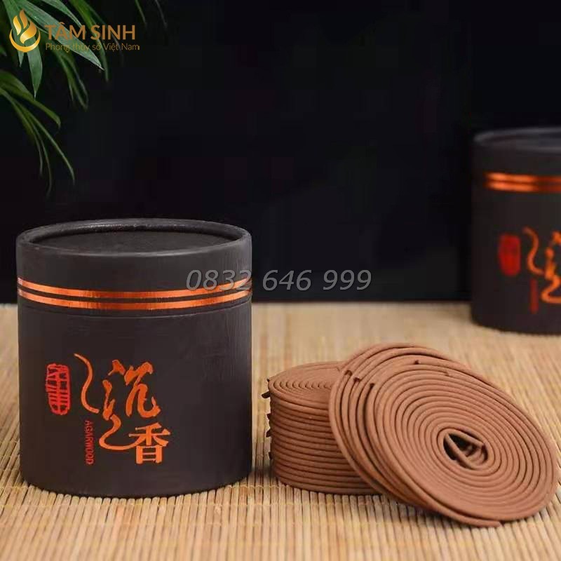 Hộp 48 khoanh Nhang trầm vòng mùi trầm hương thơm đặc biệt - tặng cắm hương