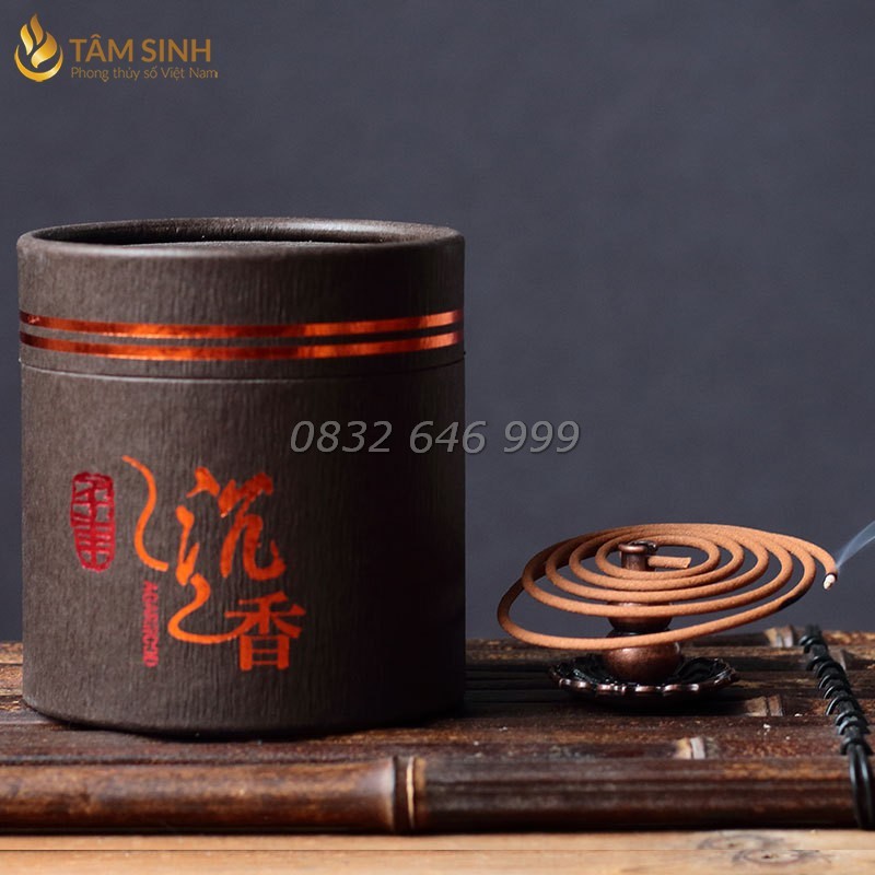 Hộp 48 khoanh Nhang trầm vòng mùi trầm hương thơm đặc biệt - tặng cắm hương