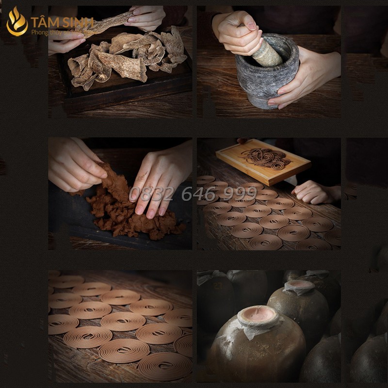 Hộp 48 khoanh Nhang trầm vòng mùi trầm hương thơm đặc biệt - tặng cắm hương