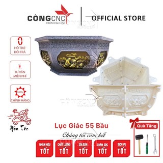 Khuôn chậu lục giác 55 (Cây Tùng) không chân đôn
