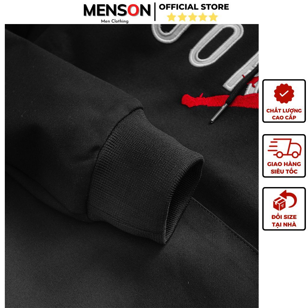 Set bộ thu đông nam có mũ dài tay cao cấp Menson MD29 Bộ thể thao thu đông nam dày dặn siêu ấm 2023 Hàng Hiệu